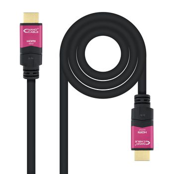 Cable Hdmi Nanocable V2.0 4K@60Hz 18 Gbps Con Repetidor A/M-A/M Negro 15 M