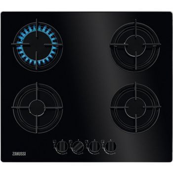 Zanussi ZGO65414BA Placa de Gas 4 Zonas 60cm Negra