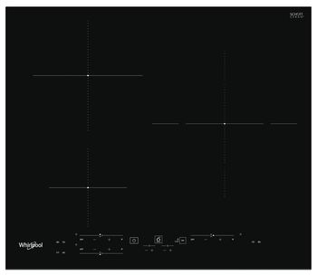 Inducción whirlpool ws b2360 bf con 3 zonas de cocción 7200 w