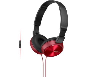 SONY MDR-ZX310APR Headphones - Red, Red