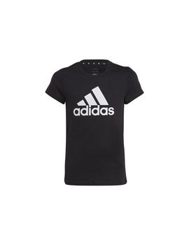 Camiseta adidas essentials big logo negra niña