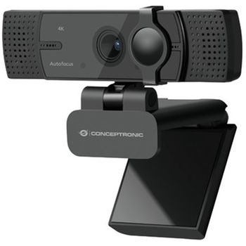 Webcam 4K Conceptronic Amdis07B 8.3Mp/ 4K Ultra Hd / Usb / Angulo Vision 80º / Enfoque Automatico / Doble Microfono Integrado