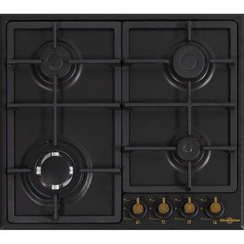 Vitrokitchen EN63RB Encimera de Gas Butano 4 Zonas 60cm Antracita