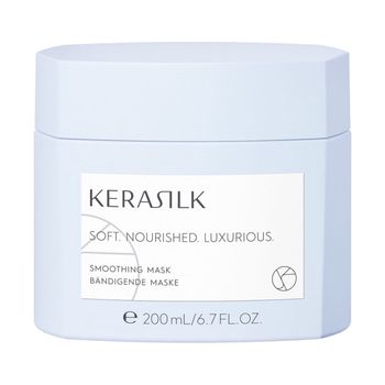 Smoothing Mask 200 ml - Kerasilk - Mascarilla de nutrición intensa y suavidad profunda para cabello seco, rebelde y/o rizado u ondulado.