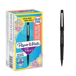 PaperMate Flair Felt Tip Pens Medium Black (36 Pack)