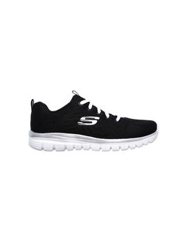 Zapatillas skechers graceful-get connect mujer black mesh / white