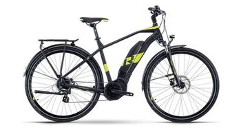 Bicicleta electrica de trekking raymon tourray e 1 0 shimano altus 8s 400 wh 700 mm negro verde lima