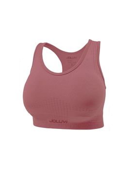 Sujetador deportivo de fitness joluvi ana mujer rosa maquillaje