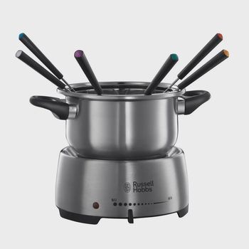 Russell Hobbs Fondue Fiesta 22560-56 - 1200W, cuenco acero inoxidable, base acero inoxidable