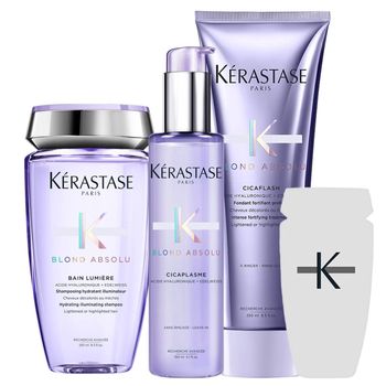 Pack Blond Absolu - Kérastase - Bain Lumière 250 ml + Cicaflash 250 ml + Cicaplasme 150 ml