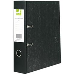 Q-Connect Lever Arch File Paperbacked A4 Marbled Black Pk10  KF20001