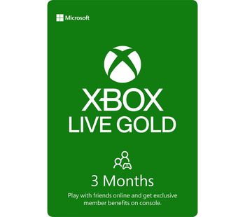 MICROSOFT Xbox LIVE Gold Membership 3 Month Subscription, Gold