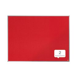 Quartet Felt Notice Board Aluminium Trim 1200x900mm Red - 1904067