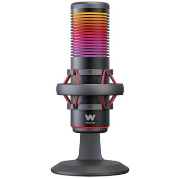 Woxter Mic Studio 70 RGB Micrófono de Condensador para Streaming Negro