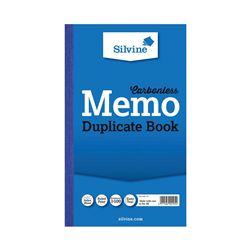 Silvine Carbonless Duplicate Memo Book 210x127mm (6 Pack) 701-T