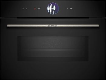 Horno Microondas - BOSCH CMG7761B1, 45 cm, Cristal Negro