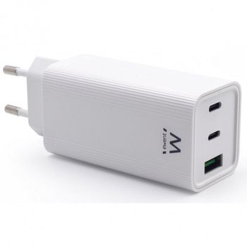 Ewent EW1323 Cargador de Pared USB-C/USB-A Quick Charge 3.0 65W