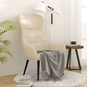 vidaXL Sillón de relax de tela crema