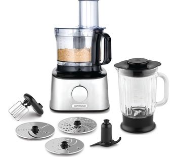 KENWOOD MultiPro Compact FDM300SS Food Processor - Black & Silver, Black