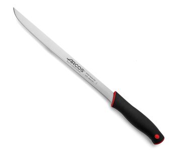 Cuchillo jamonero de 240 mm mango negro rojo