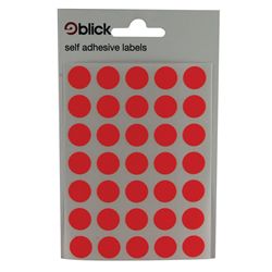 Blick Coloured Labels in Bags Round 13mm Dia 140 Per Bag - RS004554