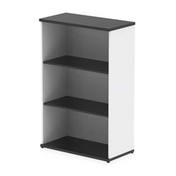 Impulse 1200mm Bookcase Black and White