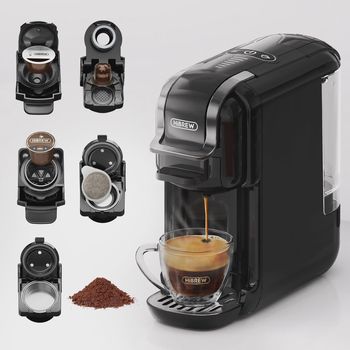 HiBREW Cafetera de cápsulas H2B, cafetera multicápsulas 5 en 1, Presión 19 Bares, Depósito de