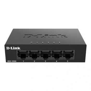 D-Link DGS-105GL Switch Gigabit Plug&Play Metálico 5 Puertos