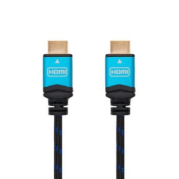 Cable Hdmi (A) To Hdmi (A) 4K 1.5M Nanocable Black M-M/60Hz/ 18Gbps/ V2.0/ Trenzado