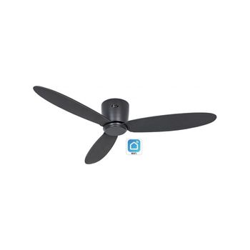 Ventilador De Techo Casafan 313284w Eco Plano Ii 132cm Negro Wi-fi