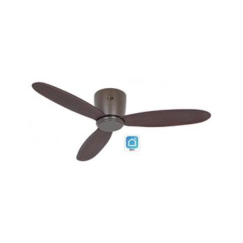 Ventilador De Techo Casafan 311282w Eco Plano Ii 112cm Nogal Wi-fi