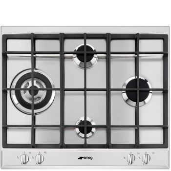 Smeg P261XGH Placa de Gas 4 Zonas 60cm Acero Inoxidable