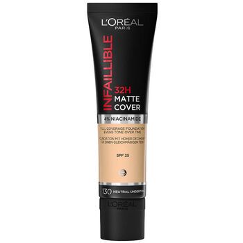 L'oréal Base de maquillaje Infaillible 32h Matte Cover Foundation 130 Neutral Undertone para mujer