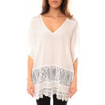 Lara Ethnics Vestidos Tunique Courte Lina Blanc para mujer