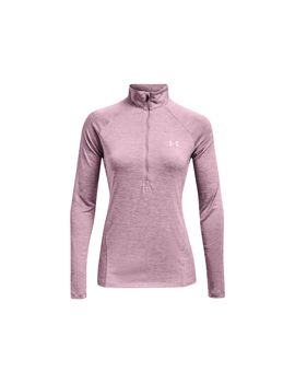 Sudadera media cremallera under armour tech™ twist w mauve pink