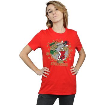 Dessins Animés Camiseta manga larga Christmas Surprise para mujer