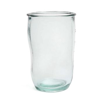 Vaso de vidrio reciclado