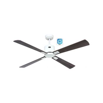 Ventilador De Techo Casafan Eco Neo Iii 132cm Con Wifi 943212w Motor Blanco/cerezo Y Nuez