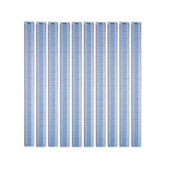 Helix Shatter Resistant Ruler Gridded 45cm Blue (10 Pack)