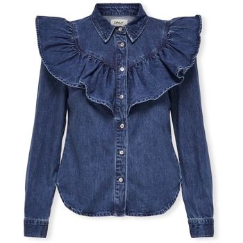 Only Blusa Noos Indigo Shirt - Dark Blue Denim para mujer