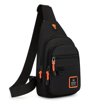 1pc Bolsa De Pecho Resistente Al Desgaste, Bolsa De Hombro Oxford Portátil Pequeña Y Ligera Para Exteriores, Escalada En Montaña, Viajes, Bolsa De Pecho De Capacidad Pequeña De Tres Capas