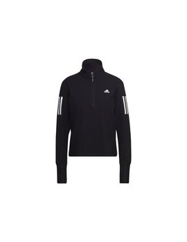 Sudadera de running adidas own the run 1/2 zip negro mujer