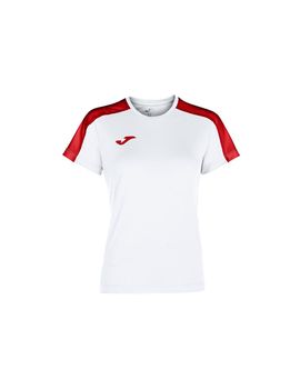 Camiseta manga corta joma academy mujer blanco rojo