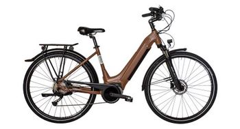 Bicicleta electrica de ciudad bicyklet victoire shimano alivio 9s 400 wh 700 mm marron