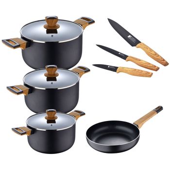 Bergner Batería de Cocina 10 Piezas en Aluminio Prensado