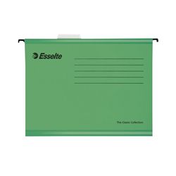 Esselte Classic Suspension File Reinforced Foolscap File Green - 90334