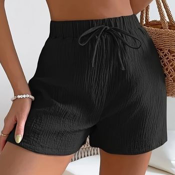 Pantalones Cortos De Cintura Alta Ajustados, Ideales Para Primavera Y Verano, Ropa De Mujer