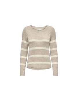 Sudadera only onlgeena xo pullover knt noos mujer simply taupe