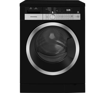 GWD38400CB Bluetooth 8 kg Washer Dryer - Black, Black