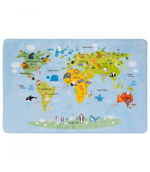 Worldmap - Alfombra infantil Mapa Mundi - Lavable